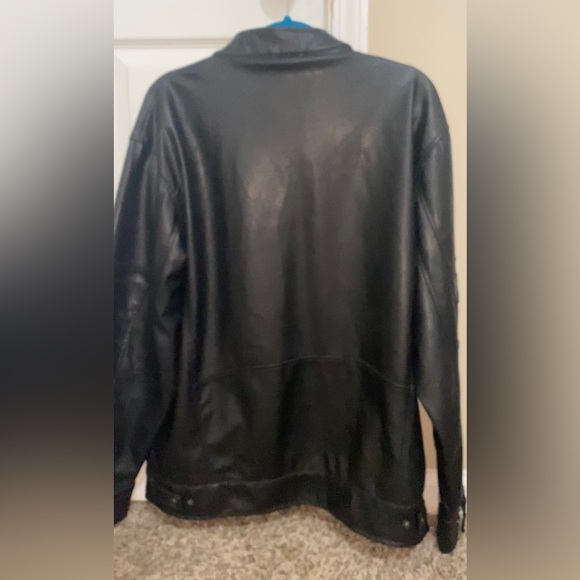 Size XL Distortion custom rags vintage leather biker jacket - Picture 2 of 3